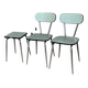 Chaises et tabouret Formica vert amande