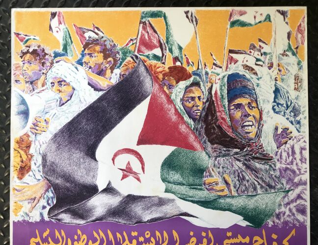 Affiche originale en lithographie du Front Polisario 1978