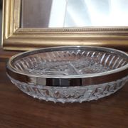 Plat rond à apéritif en verre
