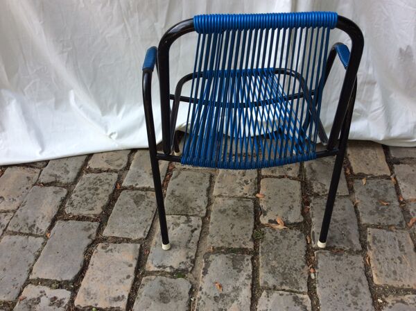 Paire de fauteuils scoubidou