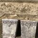 Lot of 2 cement fiber planters