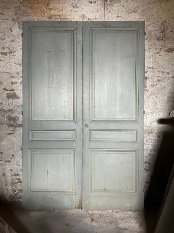 Lot de 4 portes anciennes en pin