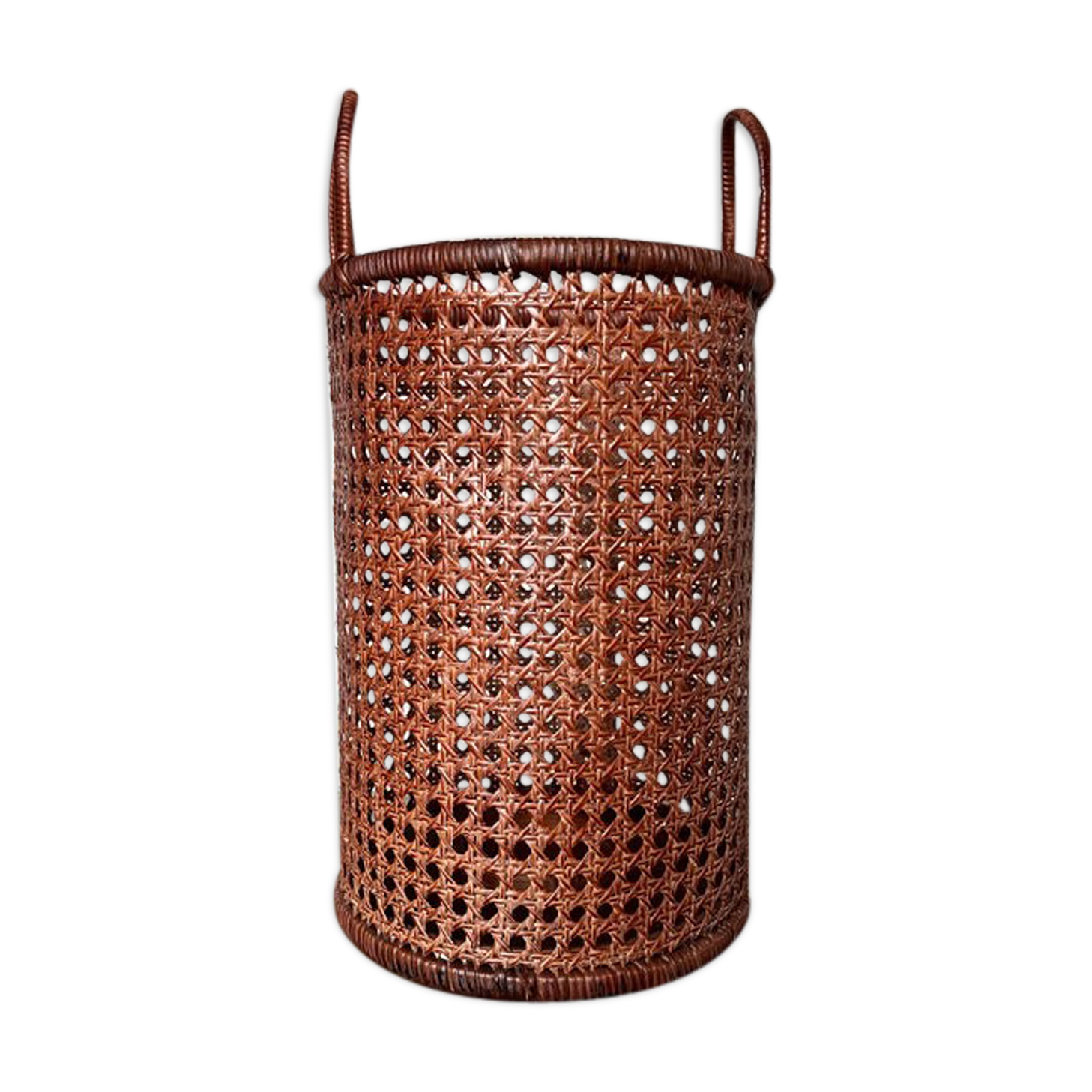 Canning rattan office paper basket 70s