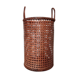 Canning rattan office paper basket 70s