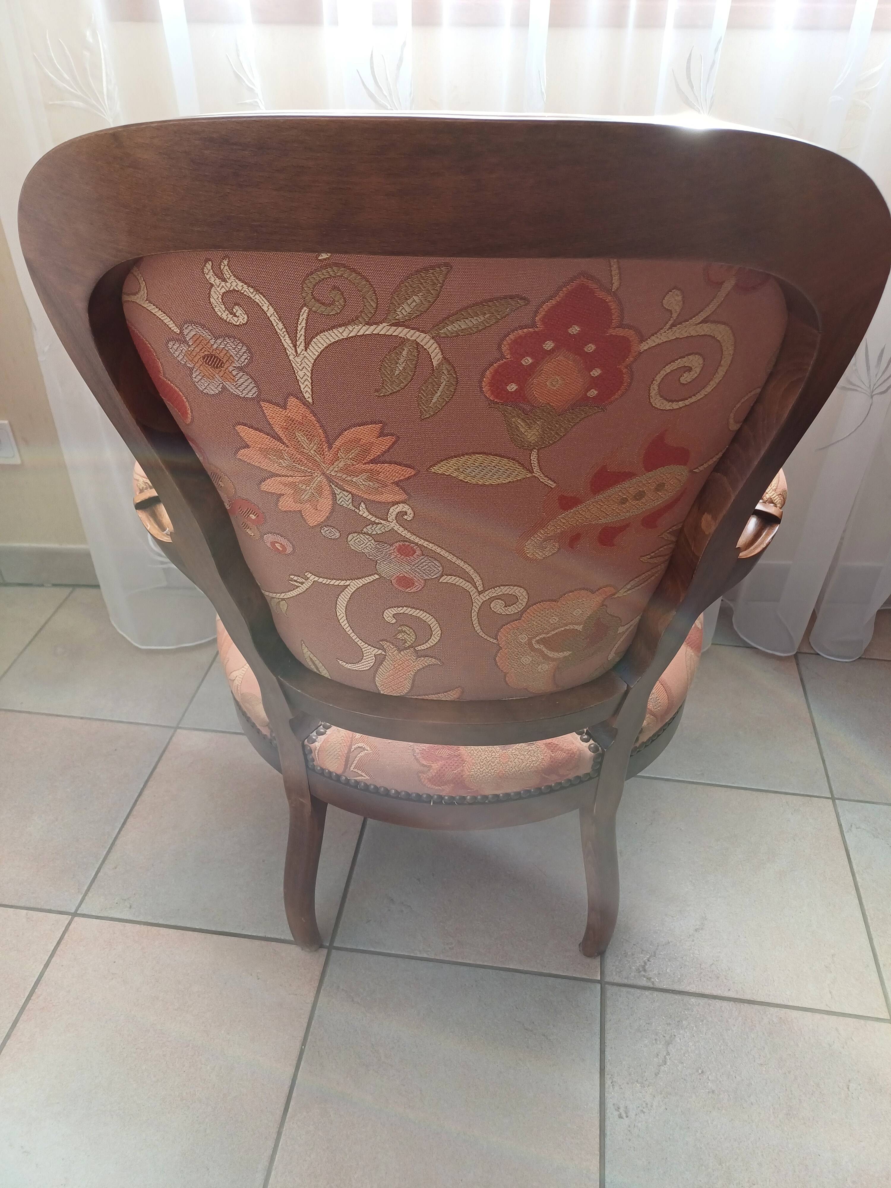 Chaise accoudoir Louis Philippe