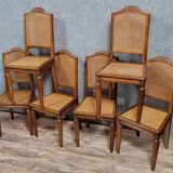 Série de 6 chaises époque Art Déco en noyer vers 1925