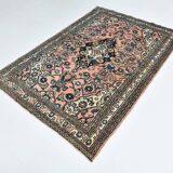 5x7 Peach Navy Blue Persian Area Rug, 142x209Cm
