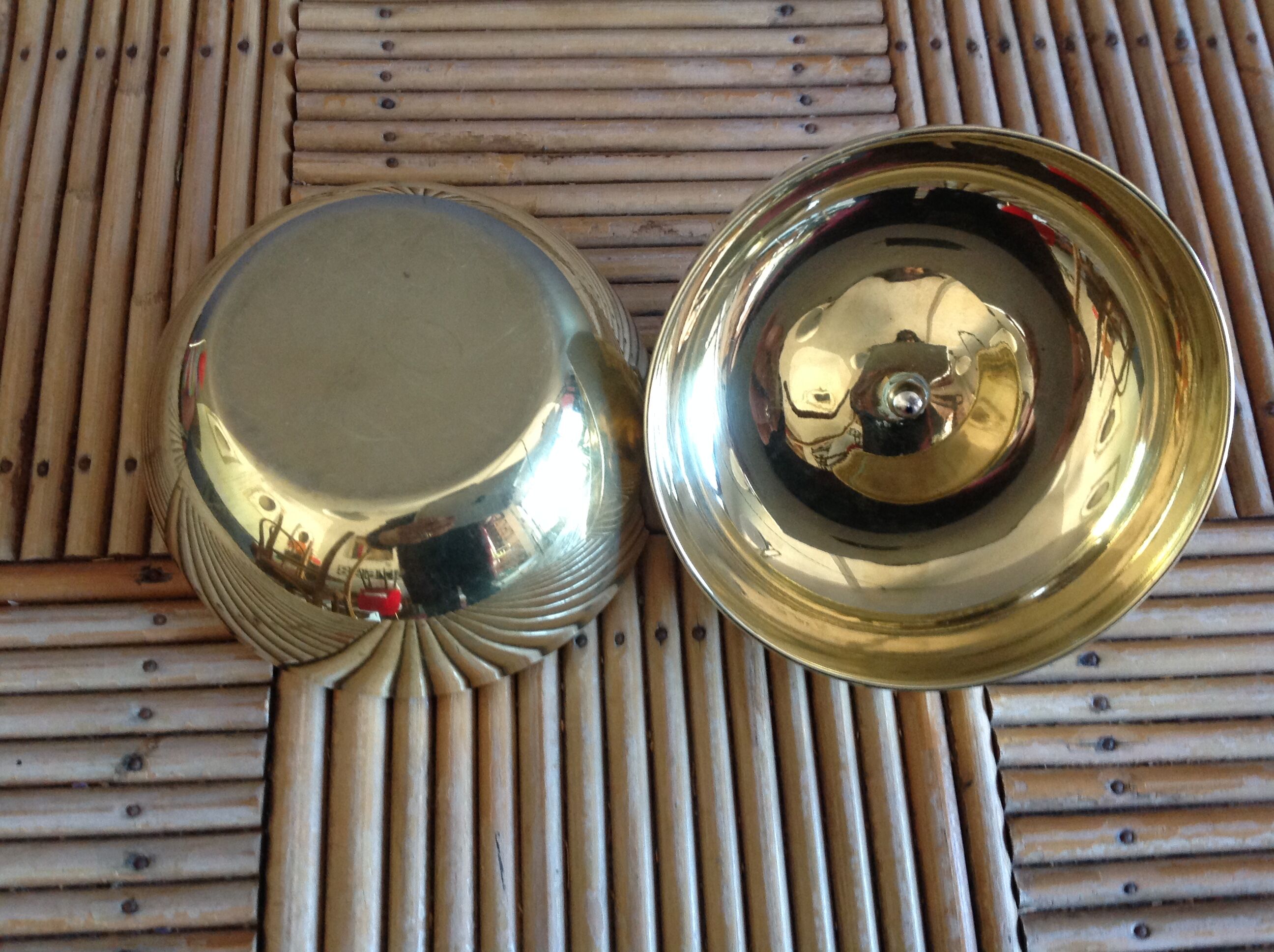 Apple trinket bowl brass