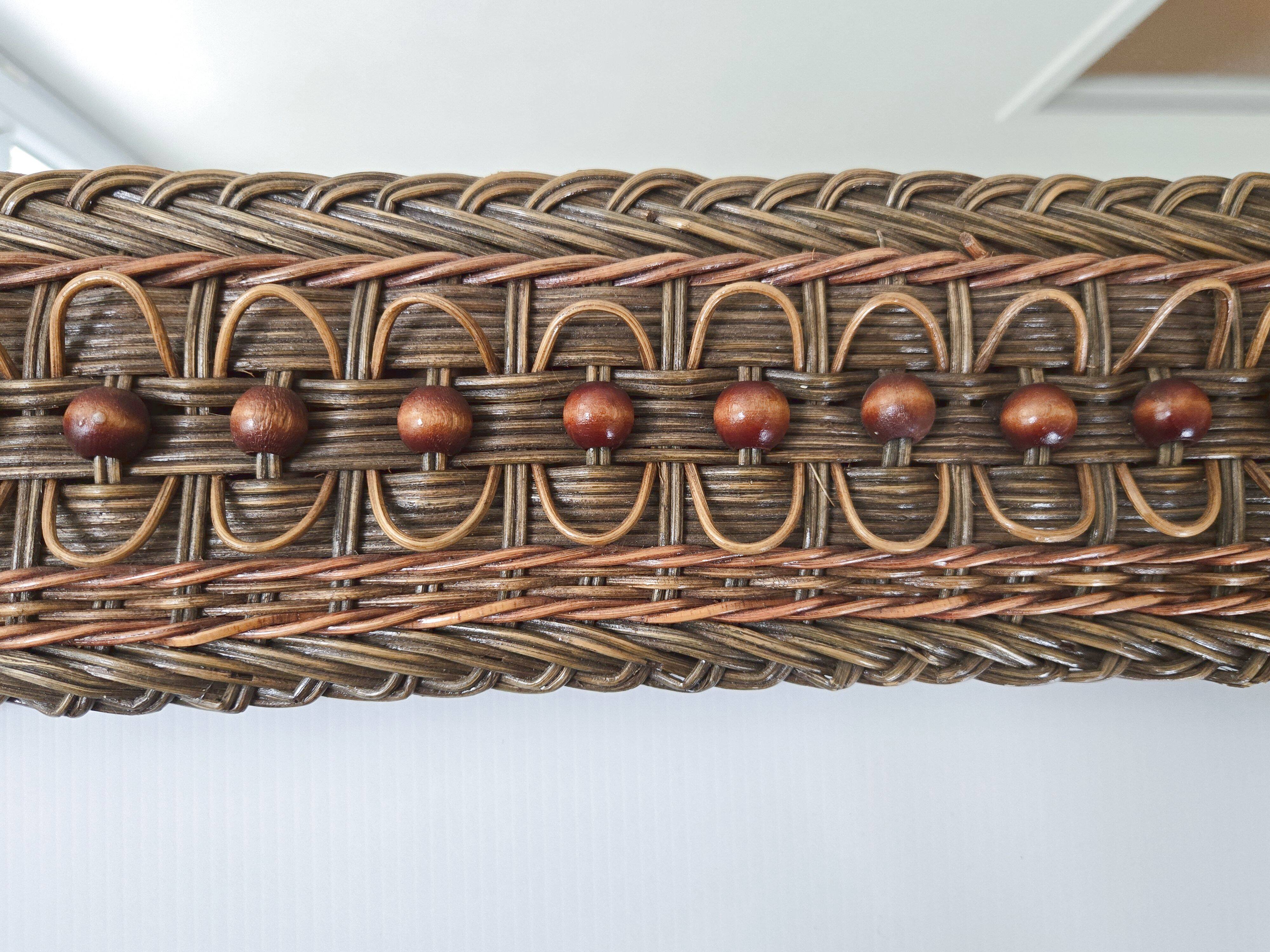 Vintage rattan mirror 1960