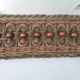 Vintage rattan mirror 1960