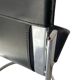 4 leather and chrome metal chairs attributed to Willy Rizzo, 1970s