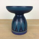 Bougeoir céramique bleu vintage