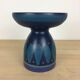 Vintage blue ceramic candle holder