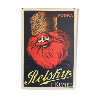 Affiche Vodka Relsky par Leonetto Cappiello - Grand Format - Signé par l'artiste - On linen