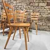 Lot 8 Chaises bistrot Campagnard 1970