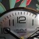 Vintage formica square silent wall clock "Kiplé black green red"