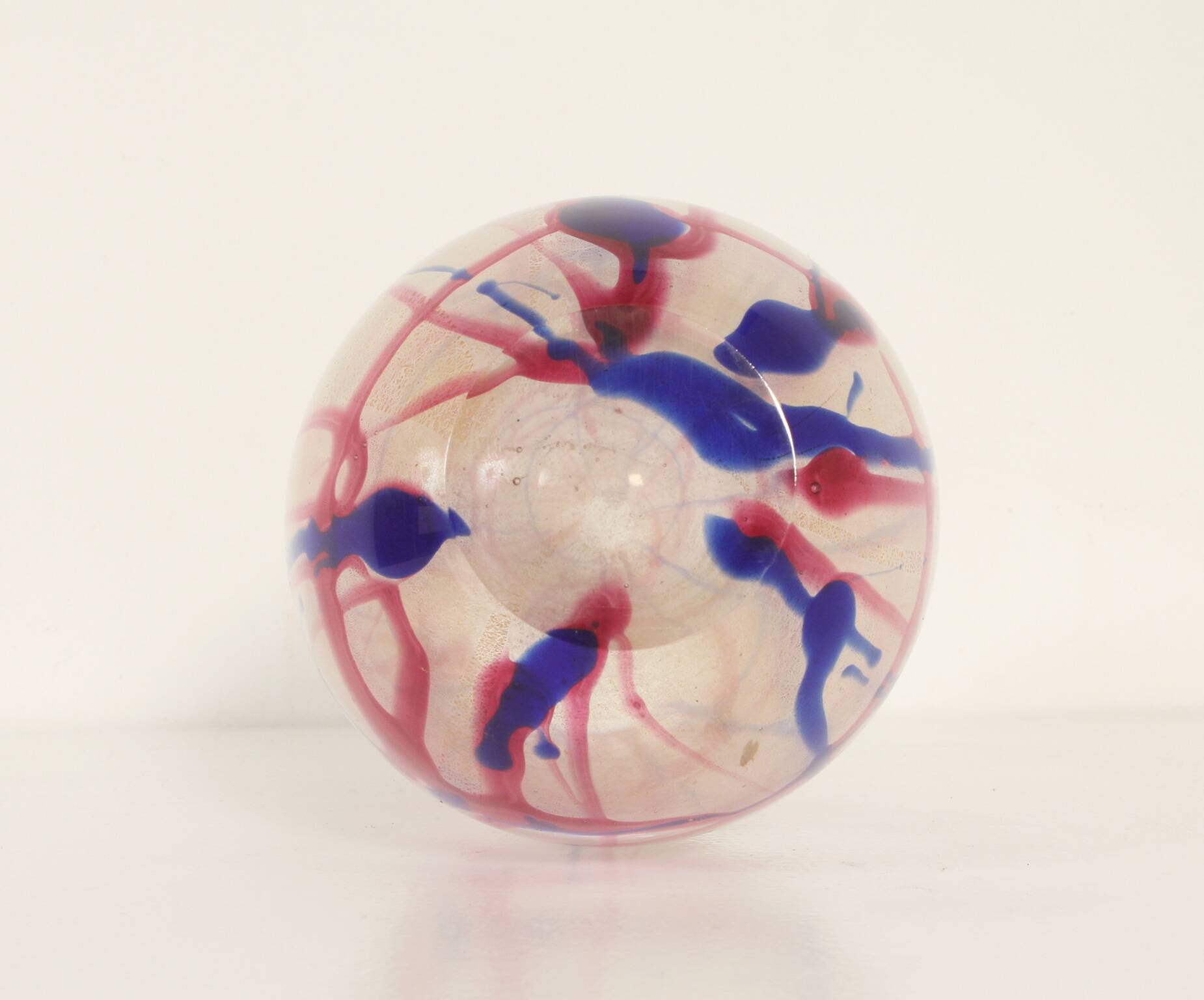 Vase de Murano à lignes colorées, Italie, 1950
