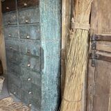 Old patinated flap cabinet