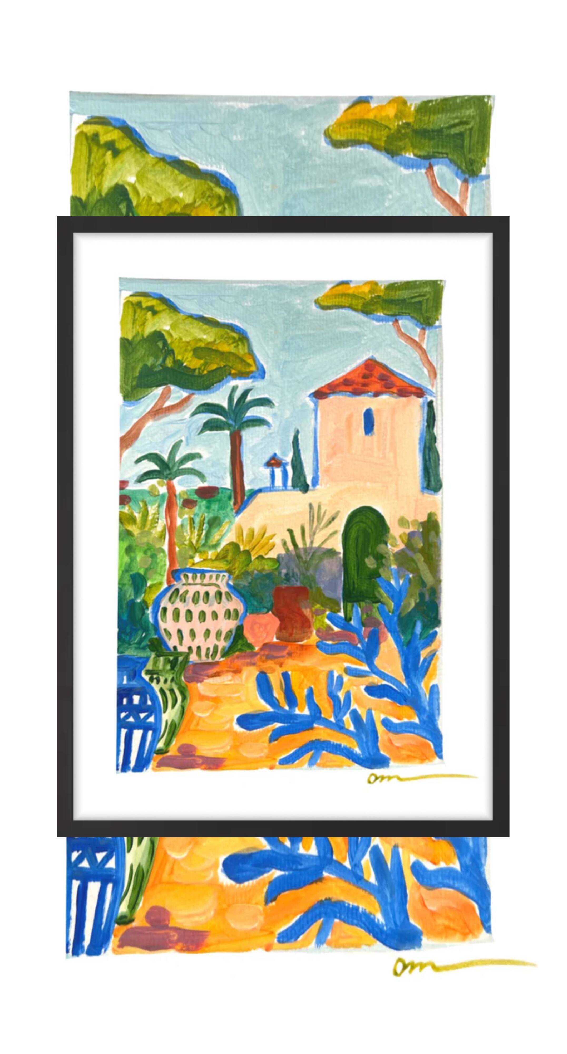 Original Acrylic Painting on paper - South Garden