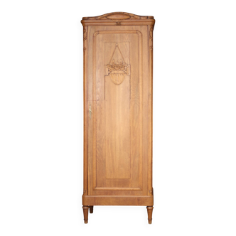 Bonnetière Art Nouveau en chêne (vers 1920).