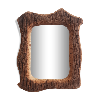 Rectangular mirror, cork frame, 60/70