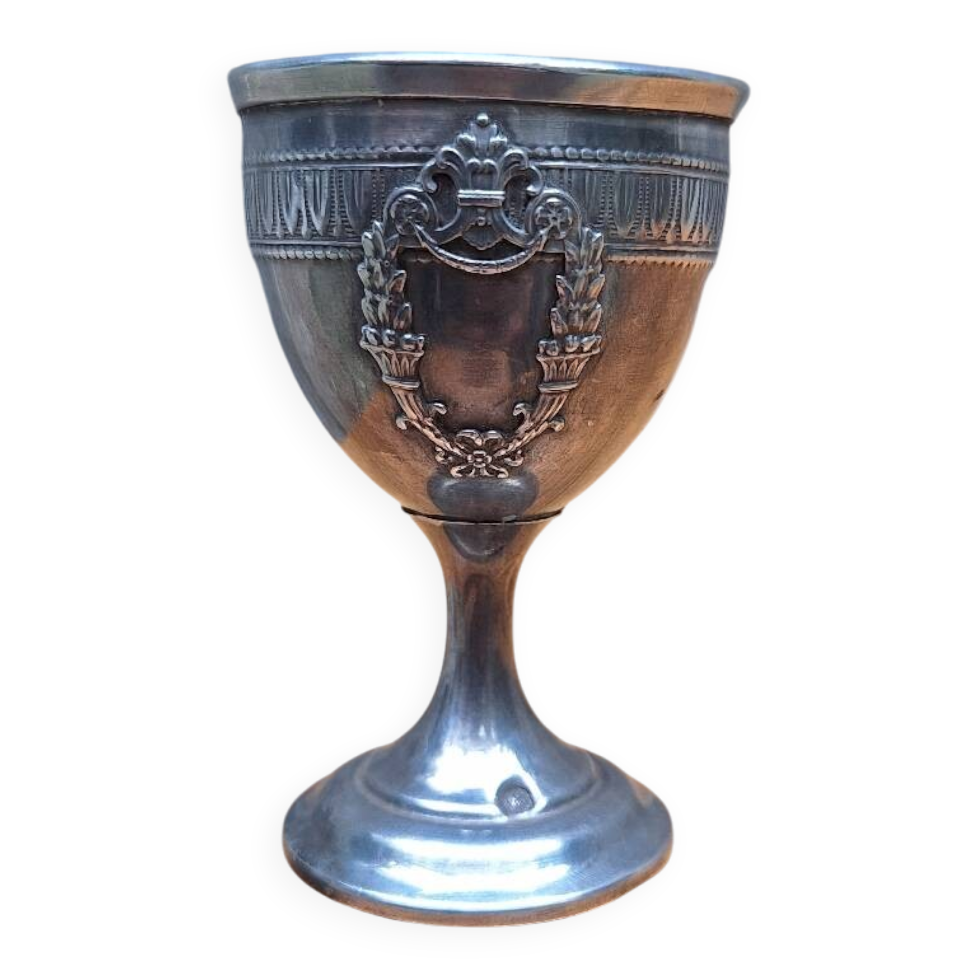 Late 19th century silver egg cup