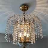 60s-70s crystal tassel cascade chandelier
