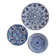 Set de trois plats en céramique peinte espagnole - ⌀ 23, 26 et 32 cm