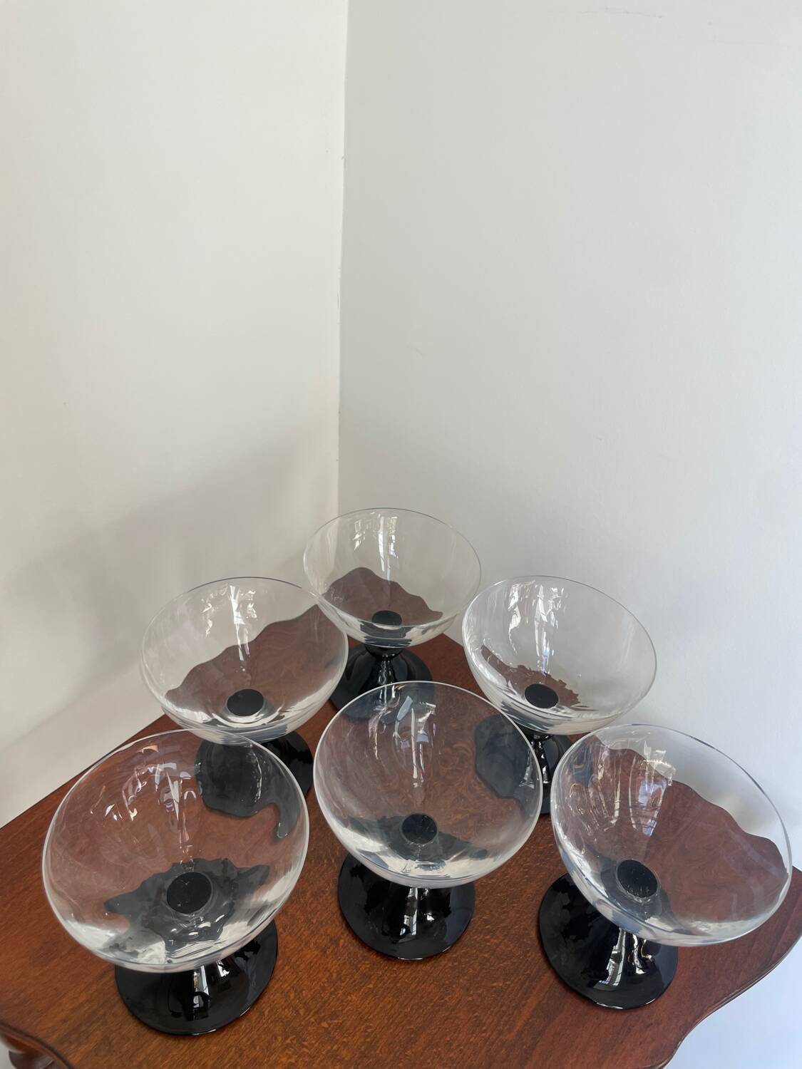 Set of 12 retro dessert cups