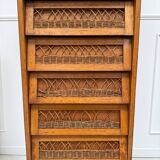 Vintage rattan chest of drawers