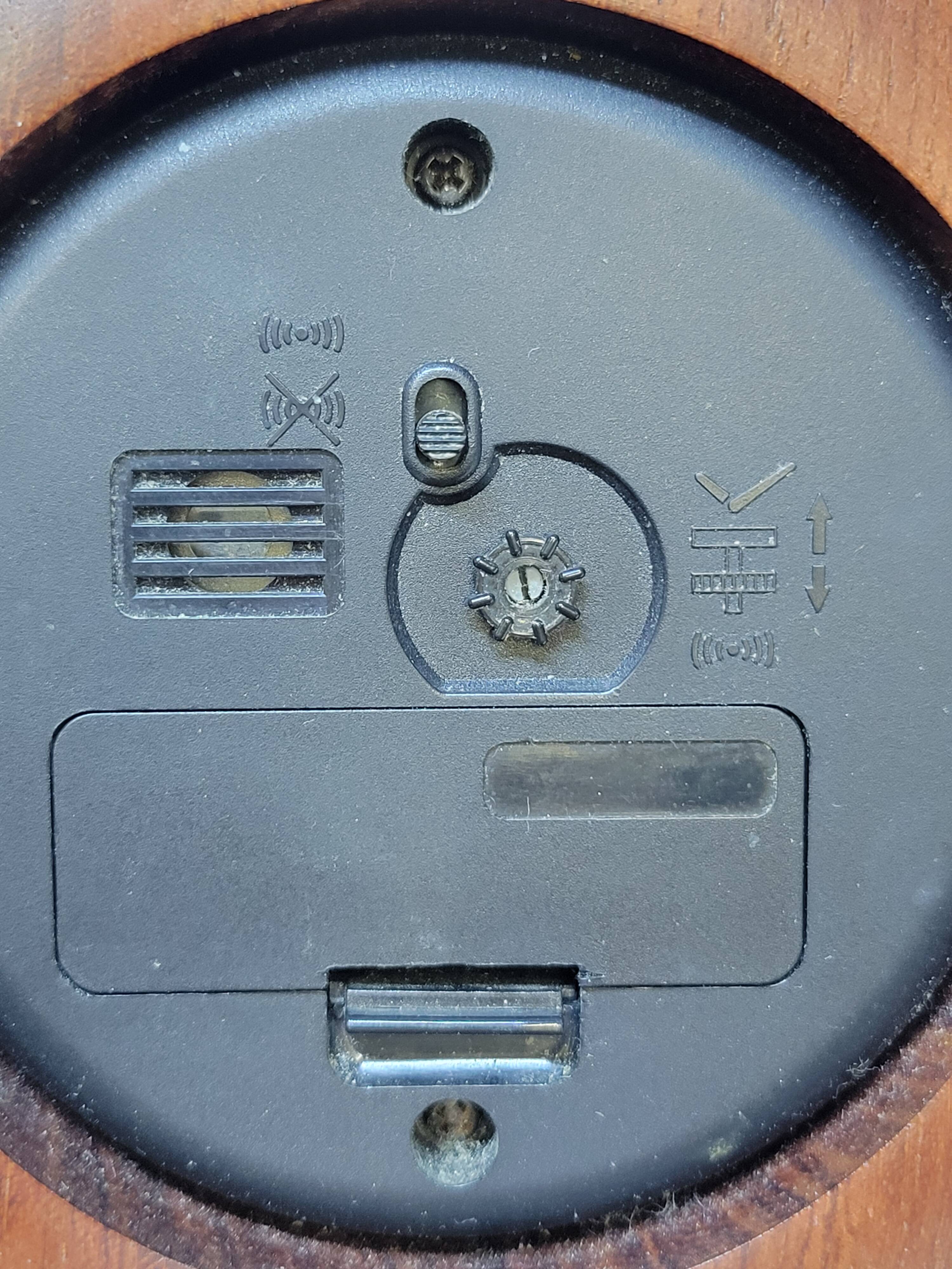 Jaz Quartz Alarm Clock In Wood And Gold Dial