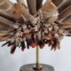 Antique sea urchin pencil on turned wooden base, 22 cm