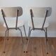 Duo of chairs in skaï, 60-70s