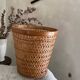 Flat rattan basket