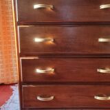 Art deco chest of drawers feet whiskers patinated
