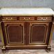 Buffet Parisien style Louis XVI – Acajou et laiton doré – Plateau marbre –