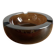 Modern ashtray bowl in thick smoked glass with bevelled edges - Ø 13 cm