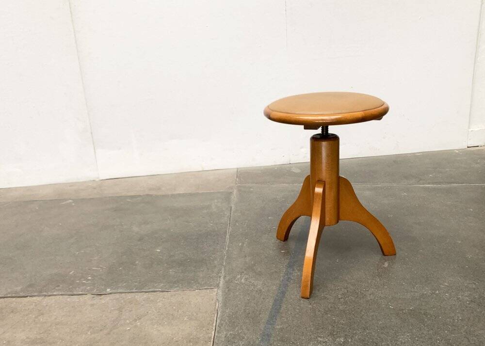 Mid-Century Industrial Tripod Swivel Stool, 1960s