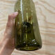 Bouteille en verre verte ancienne Wabi Sabi