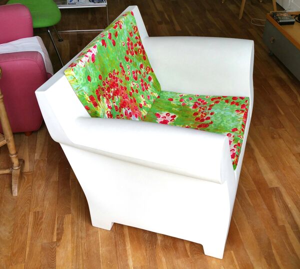 Fauteuil STARCK Bubble ''blanc zinc