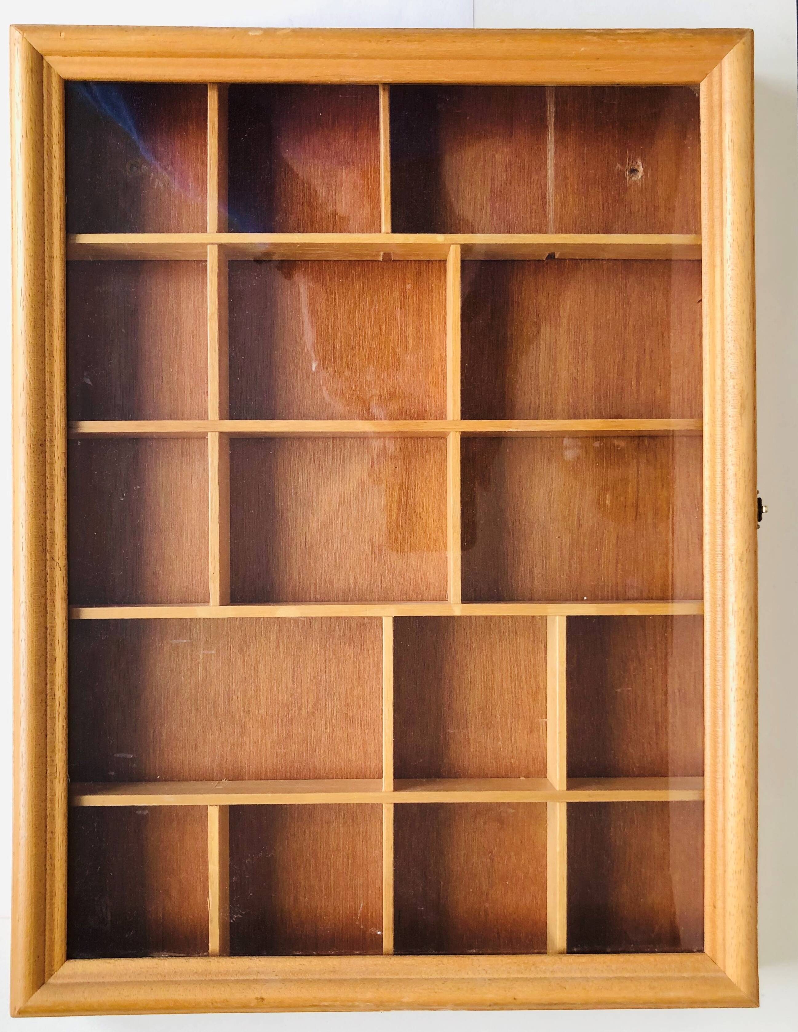 Wooden wall display case