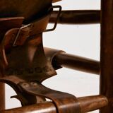 Hungarian calf leather lounge chair