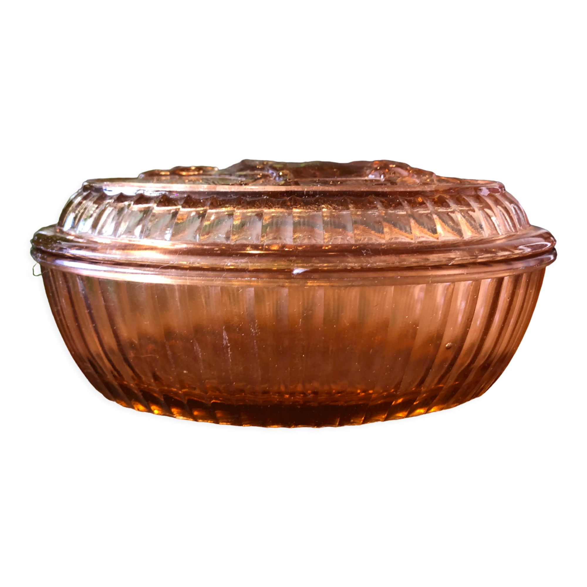 Beurrier vache verre rose