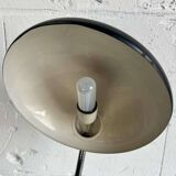 Vintage industrial table lamp in black metal and chrome