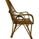 Rattan easy chair by Dirk van Sliedregt Rohe Noordwolde 1960 in the Netherlands