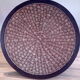 Coffee table in woven rope and rattan