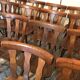 Lot of 20 brasserie-style bistro chairs 1960's