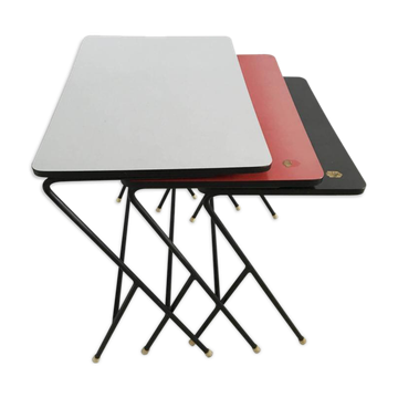 Set of nesting tables industrial by Pilastro 1960 s