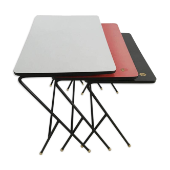 Ensemble de tables gigognes industrielles par Pilastro 1960s