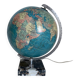 Globe terrestre, mappemonde Taride en verre et marbre, 1976